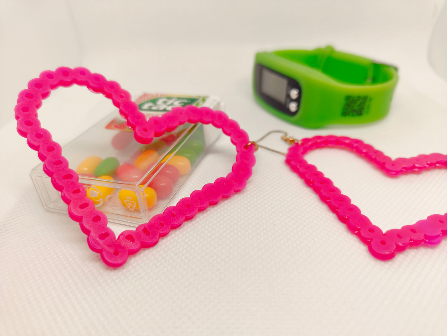 Funky Melt Hoop Heart Earrings