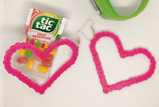 Funky Melt Hoop Heart Earrings