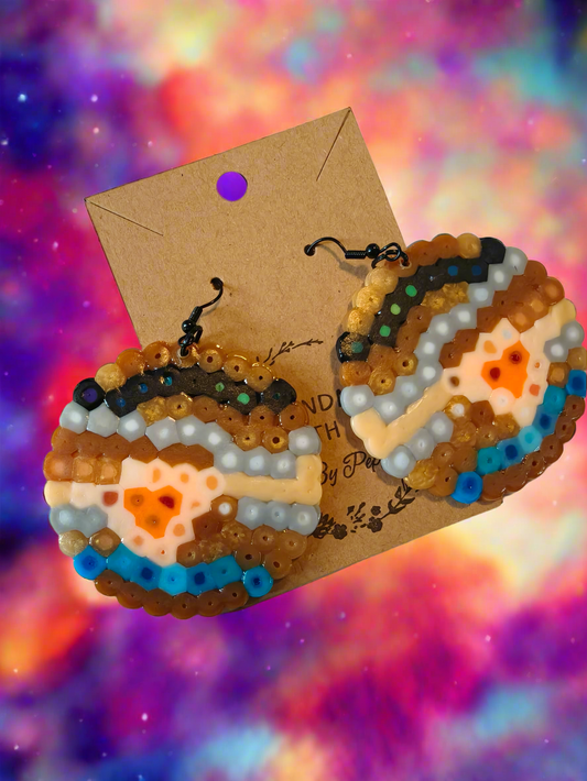 Jupiter Melt bead earrings